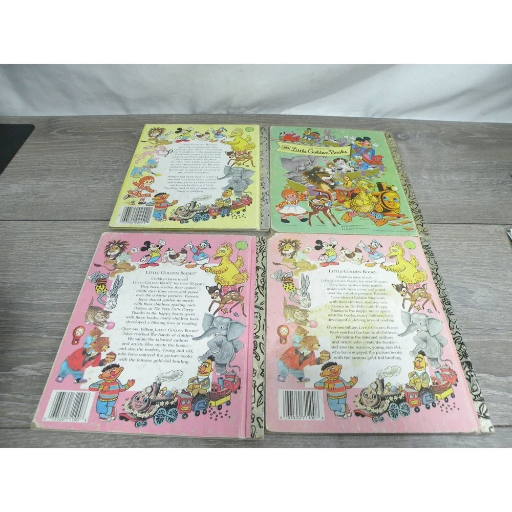 Walt Disney Little Golden Books Lot of 4 Cinderella Mickey Mouse Beauty Beast